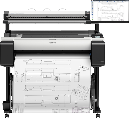 Powerful, high quality MFP system to scan, copy and archive documents with the Canon TM-300 Printer Series.